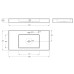 Akmens masės praustuvas Vispool F-1000, 1000x450x90 mm, baltas