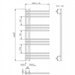 Elektrinis rankšluosčių džiovintuvas WOBBEE FLINT WHITE 50x100cm baltas