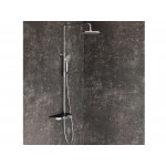 Termostatinė dušo sistema su Stop funkcija ir lentynėle Ravak TE 094.01, chromo / juoda, X070162 Termostatinė dušo sistema su Stop funkcija ir lentynėle Ravak TE 094.01, chromo / juoda, X070162