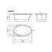 Vispool akmens masės vonia SOLARE 1787x1075 mm