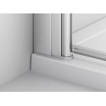 Dušo kabina SOLINO pilko blizgaus profilio, kvadratinė