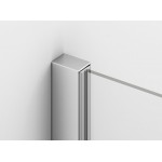 Dušo kabina SOLINO pilko blizgaus profilio, kvadratinė