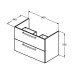 Spintelė su praustuvu Ideal Standard Balta 815 x 450 x 140