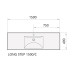 PAA Pakabinamas akmens masės Long Step praustuvas 1500x490 mm PAA Pakabinamas akmens masės Long Step praustuvas 1500x490 mm