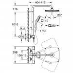 Termostatinė dušo sistema Grohe Tempesta Cosmopolitan 250 Cube 26689001