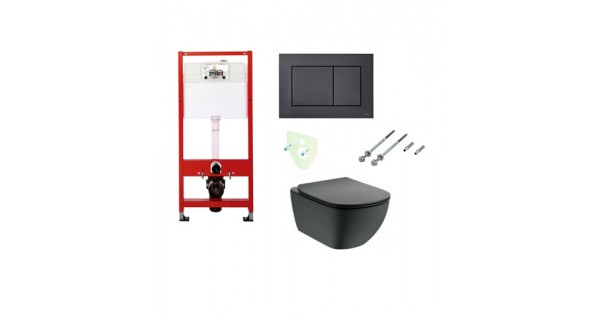 Potinkinis wc komplektas Tece rėmas ir Ideal standard Tesi juodas ...