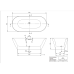 Villeroy & Boch Loop & Friends laisvai pastatoma akrilinė vonia 180x80 cm, ovali, balta Villeroy & Boch Loop & Friends laisvai pastatoma akrilinė vonia 180x80 cm, ovali, balta