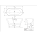 Villeroy & Boch Loop & Friends laisvai pastatoma akrilinė vonia 170x75 cm, ovali, Alpių balta