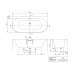 Villeroy & Boch Loop & Friends ovali prie sienos glaudžiama akrilinė vonia 180x80 cm, Alpių balta Villeroy & Boch Loop & Friends ovali prie sienos glaudžiama akrilinė vonia 180x80 cm, Alpių balta