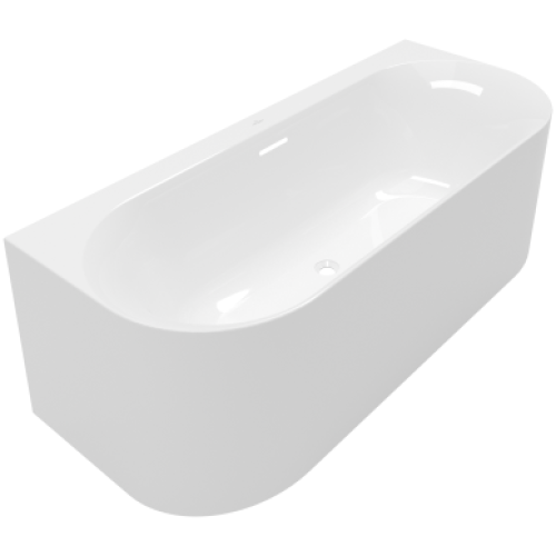 Villeroy & Boch Loop & Friends ovali prie sienos glaudžiama akrilinė vonia 180x80 cm, Alpių balta Villeroy & Boch Loop & Friends ovali prie sienos glaudžiama akrilinė vonia 180x80 cm, Alpių balta