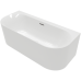 Villeroy & Boch Loop & Friends ovali prie sienos glaudžiama akrilinė vonia 180x80 cm, Alpių balta Villeroy & Boch Loop & Friends ovali prie sienos glaudžiama akrilinė vonia 180x80 cm, Alpių balta