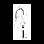 Maišytuvas plautuvei Villeroy & Boch su ištraukiamu dušeliu, antracitas 92730005