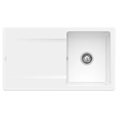 Keraminė virtuvės plautuvė Villeroy & Boch Siluet 50, 900x510 mm, su CeramicPlus danga (pasirenkama spalva ir ventilis)