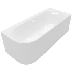 Villeroy & Boch Loop & Friends prie sienos montuojama akrilinė vonia 180x80 cm, dešinė, Alpių balta Villeroy & Boch Loop & Friends prie sienos montuojama akrilinė vonia 180x80 cm, dešinė, Alpių balta