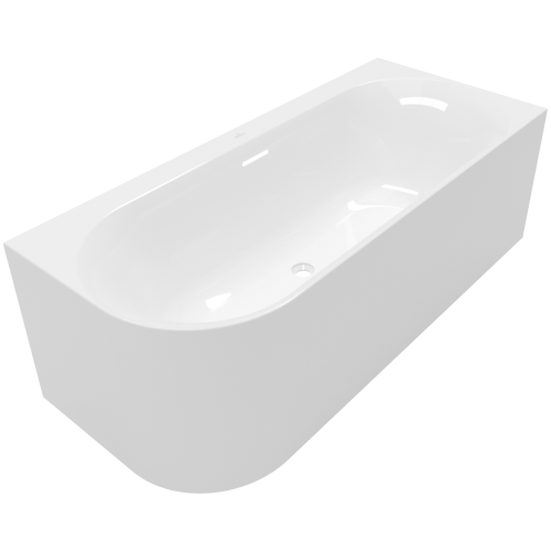 Villeroy & Boch Loop & Friends prie sienos montuojama akrilinė vonia 180x80 cm, dešinė, Alpių balta