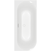 Villeroy & Boch Loop & Friends prie sienos montuojama akrilinė vonia 180x80 cm, dešinė, Alpių balta
