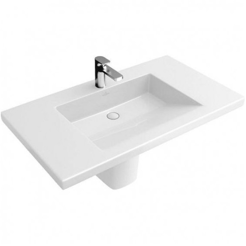 Praustuvas Villeroy & Boch Metric Art 100x55 cm, su 1 skyle centre, CeramicPlus danga Praustuvas Villeroy & Boch Metric Art 100x55 cm, su 1 skyle centre, CeramicPlus danga