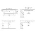 Dvigubas praustuvas Villeroy & Boch Subway 2.0 130x47 cm, su CeramicPlus danga
