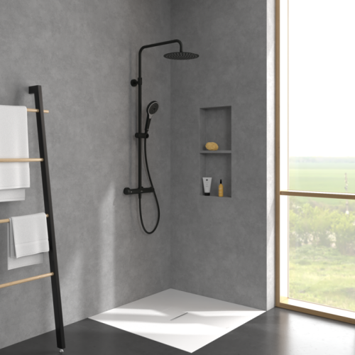 Virštinkinė termostatinė dušo sistema Villeroy & Boch Verve Showers, pasirenkama spalva Virštinkinė termostatinė dušo sistema Villeroy & Boch Verve Showers, pasirenkama spalva