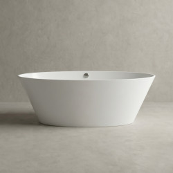 Vonia BEIRA 2 1855x783mm be perpildymo angos, balta matinė