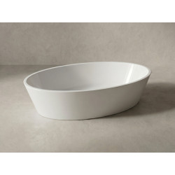 Akmens masės praustuvas Vispool D1 82x41 cm, balta spalva Akmens masės praustuvas Vispool D1 82x41 cm, balta spalva
