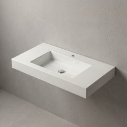 Akmens masės praustuvas Vispool F-800 800x450x80 mm, su skyle maišytuvui, balta sp. Akmens masės praustuvas Vispool F-800 800x450x80 mm, su skyle maišytuvui, balta sp.