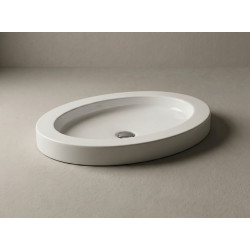 Akmens masės praustuvas Vispool Oval 700x450mm, baltas