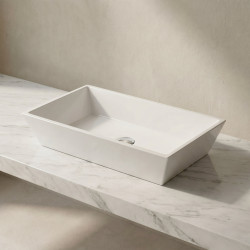 Akmens masės praustuvas Vispool Q2, 680x340x125mm, baltas