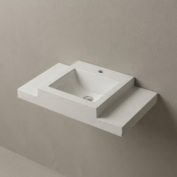 Akmens mases praustuvas Q-900, 89,5 x 54 cm, baltas Akmens mases praustuvas Q-900, 89,5 x 54 cm, baltas