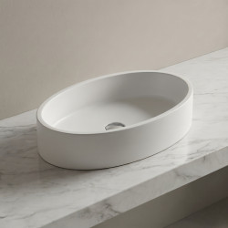 Akmens masės praustuvas Vispool U 1 760x400x155 mm, balta spalva