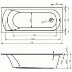 Akrilinė vonia Riho Miami 150, 160, 170, 180 cm