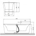 Villeroy & Boch Squaro Edge 12 laisvai pastatoma Quaryl vonia 180x80 cm, su panele, balta