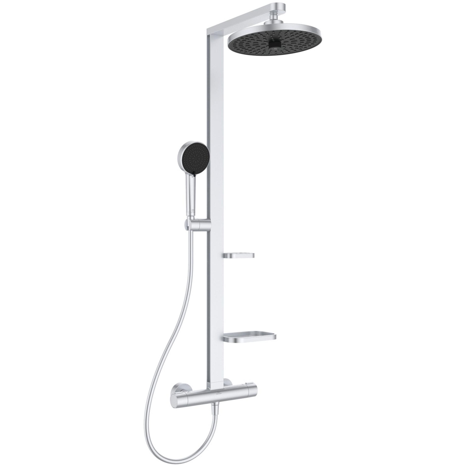 Dušo komplektas su termostatiniu maišytuvu Ideal Standard Alu+ Silver Matt, sidabro