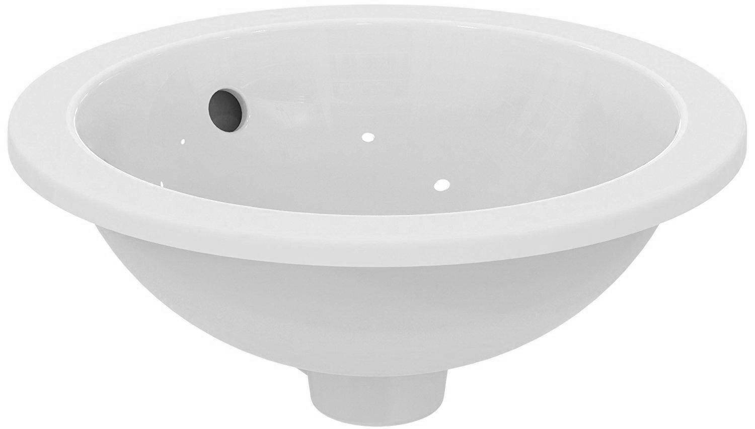 Ideal Standard Connect Round iš apačios montuojamas praustuvas baltas 380x380mm