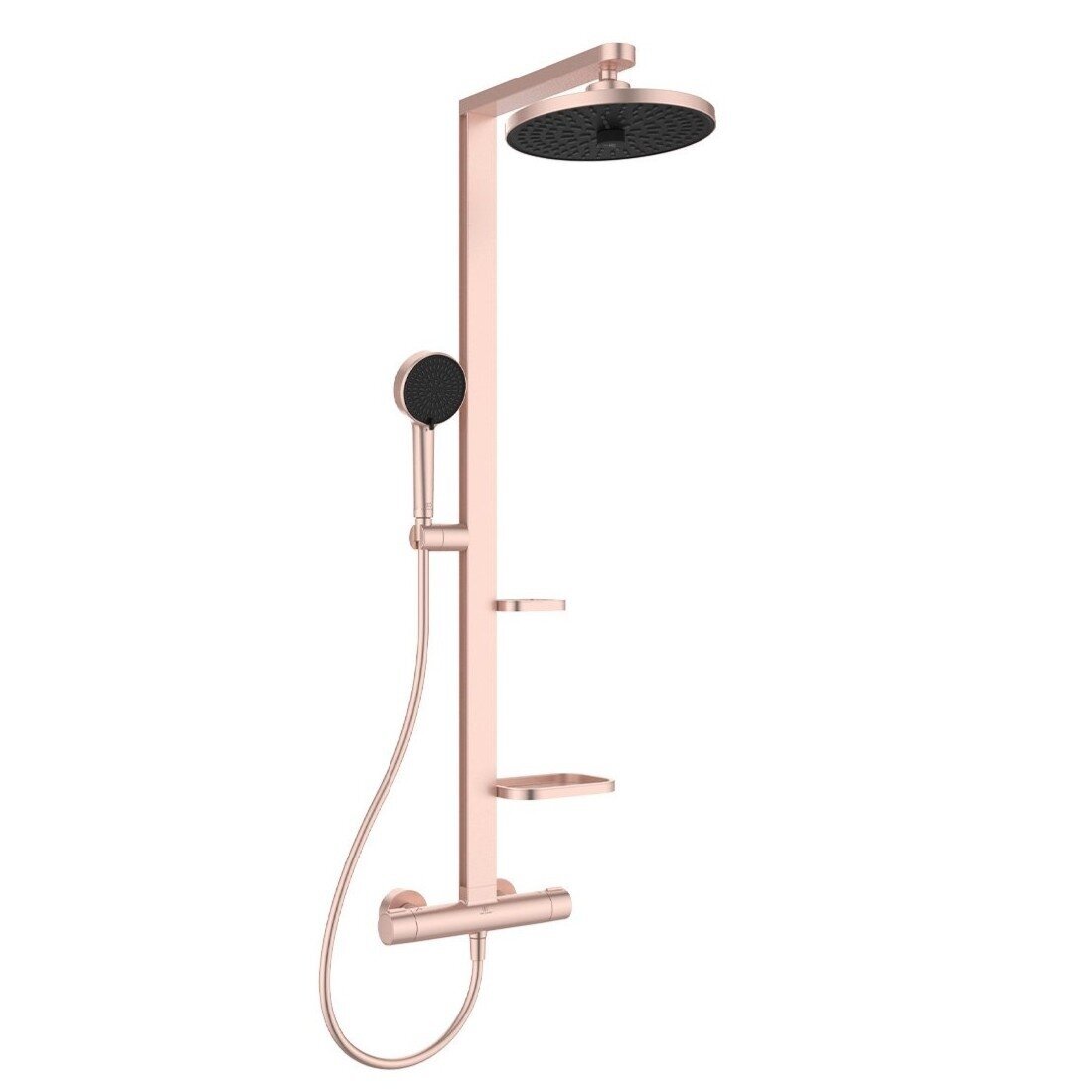 Dušo komplektas su termostatiniu maišytuvu Ideal Standard Alu+ Rose gold