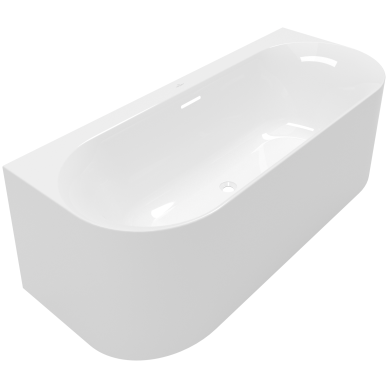 Villeroy & Boch Loop & Friends ovali prie sienos glaudžiama akrilinė vonia 180x80 cm, Alpių balta