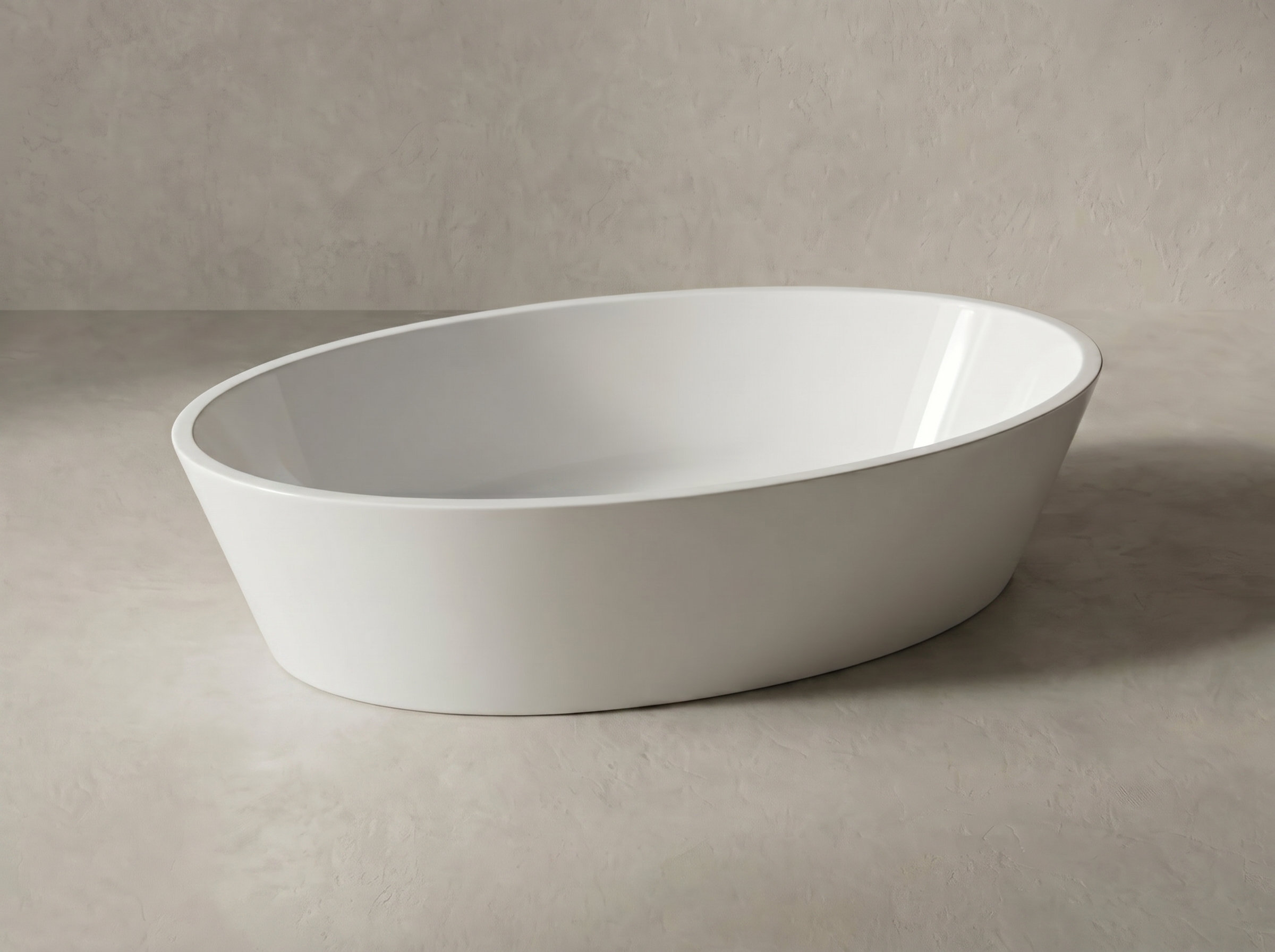 Akmens masės praustuvas Vispool D1 82x41 cm, balta spalva