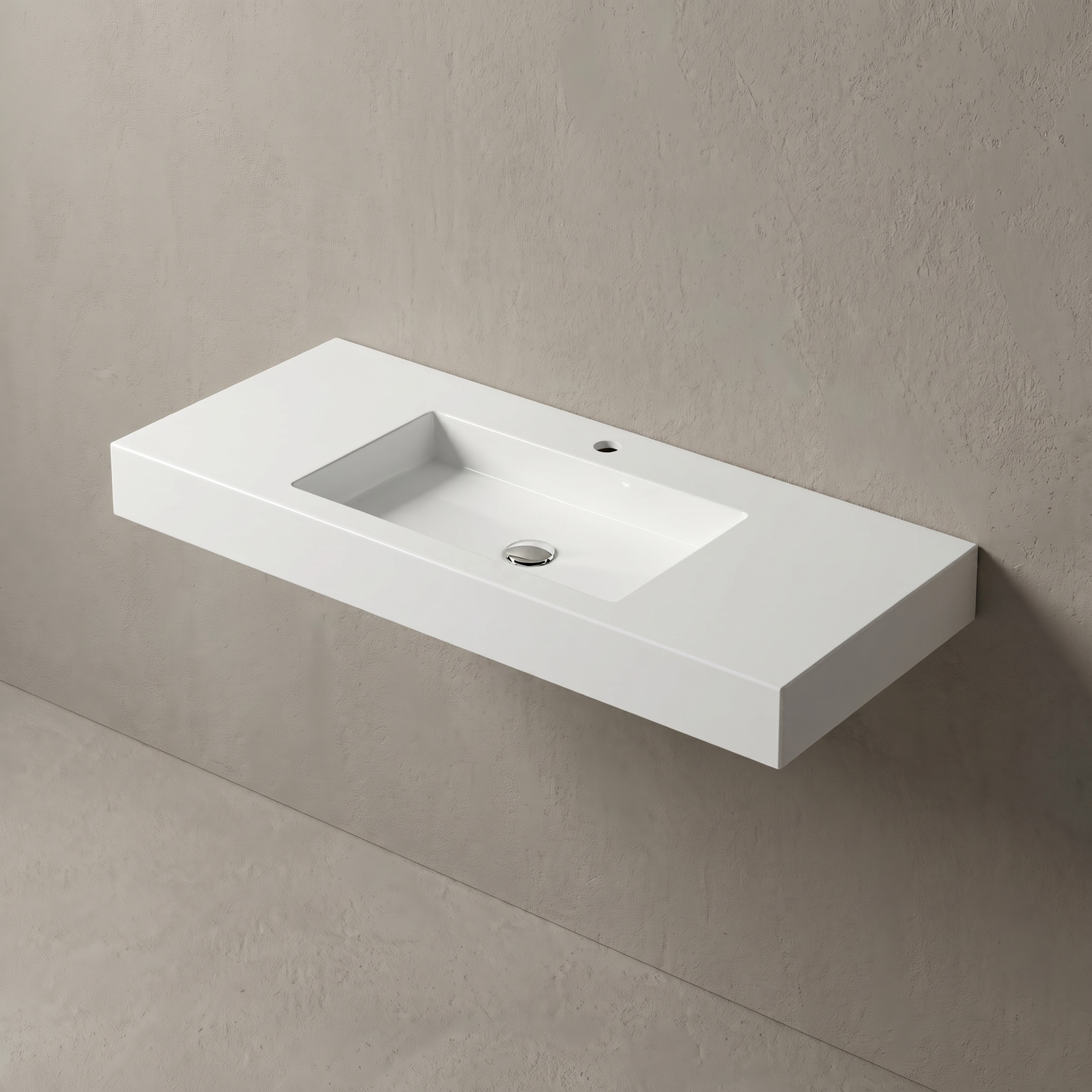 Akmens masės praustuvas Vispool F-1000, 1000x450x90 mm, baltas