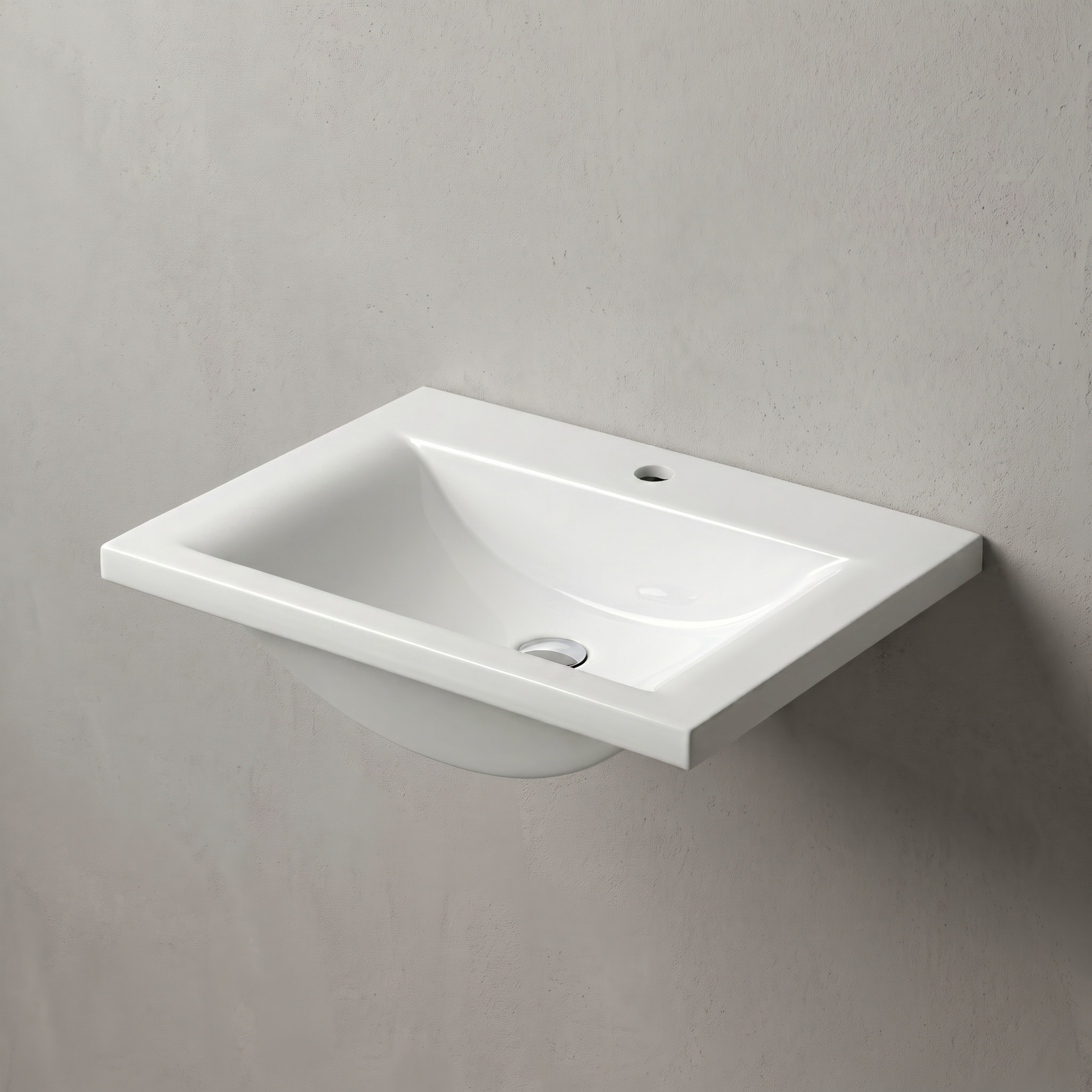 Akmens mases praustuvas Q-700, 69,5 x 49,5 cm, baltas