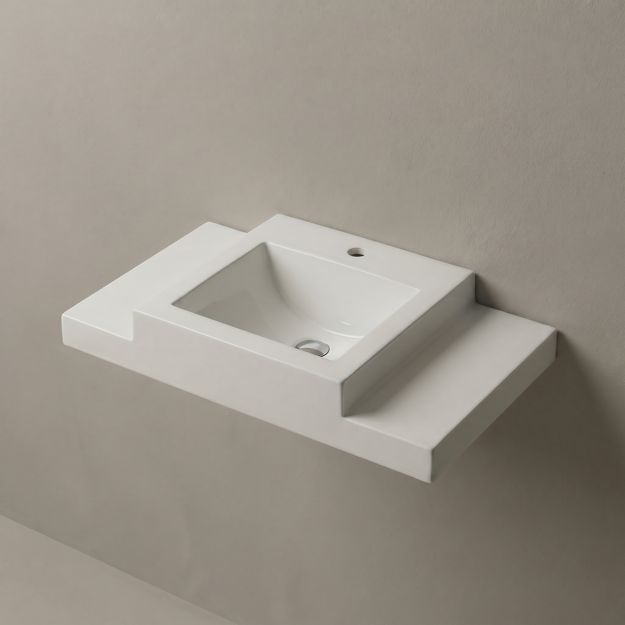Akmens mases praustuvas Q-900, 89,5 x 54 cm, baltas