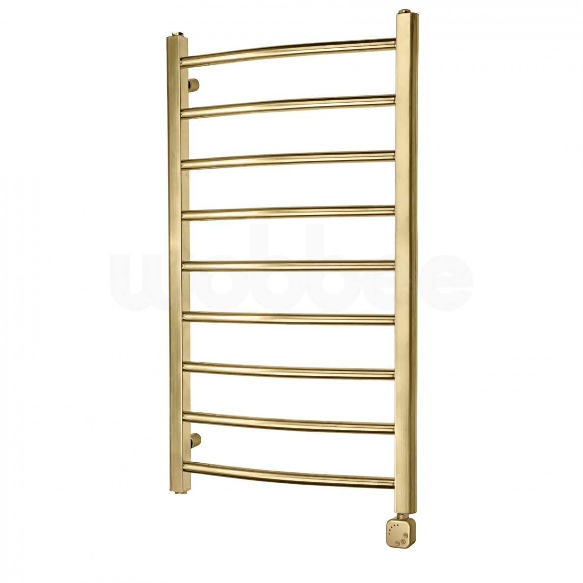 Braižyto aukso spalvos elektrinis rankšluosčių džiovintuvas WOBBEE BRYMBO GOLD PVD 50x90 cm su paslėptu laidu